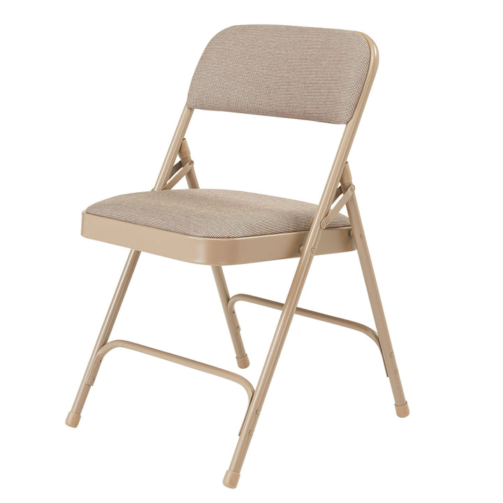 NPS 2200 Series 2" Cushion Fabric Upholstered Folding Chair, Beige, 4pk (Used) - VMInnovations