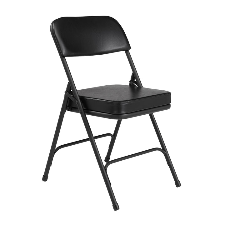NPS 3200 Series 2" Cusion Vinyl Upholstered Folding Chair, Black, 2pk(Open Box) - VMInnovations
