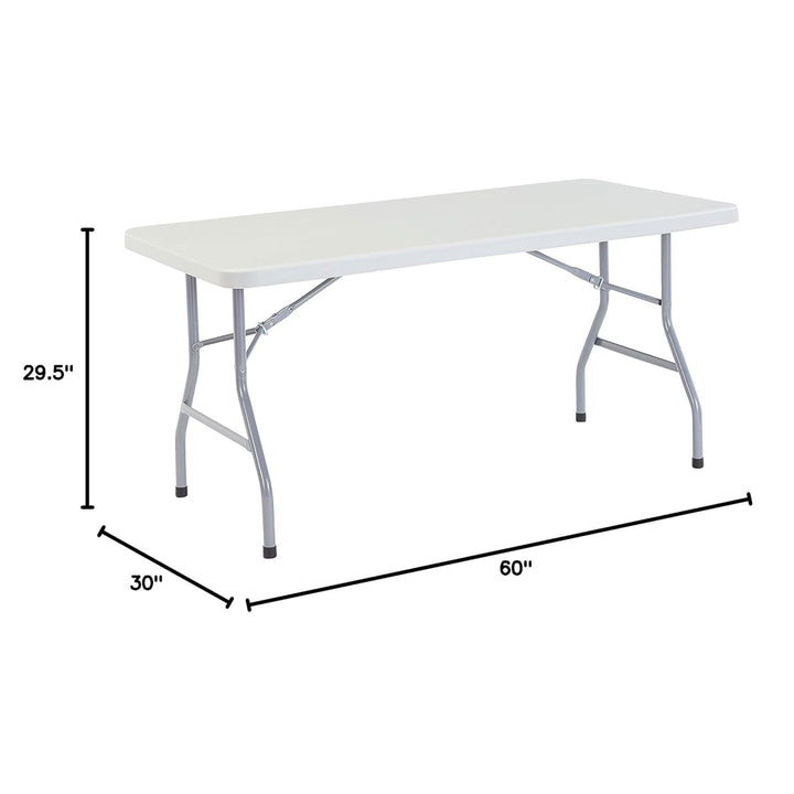 National Public Seating 30x60 Inch Plastic Folding Table, Speckled Grey (Used) - VMInnovations
