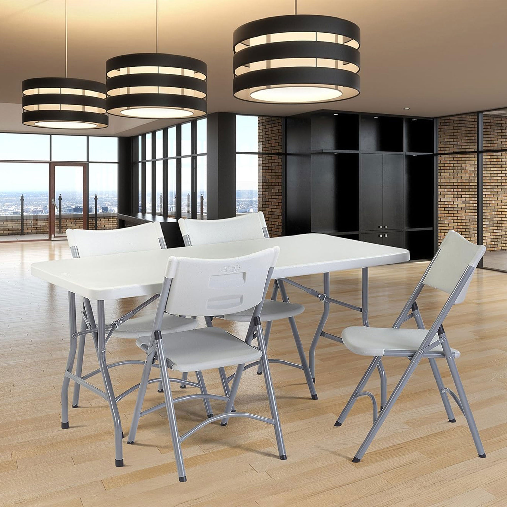 National Public Seating BT3000 30"x60" Folding Table, Speckled Grey (Open Box) - VMInnovations