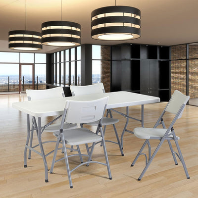 National Public Seating BT3000 30"x60" Folding Table, Speckled Grey (Open Box) - VMInnovations