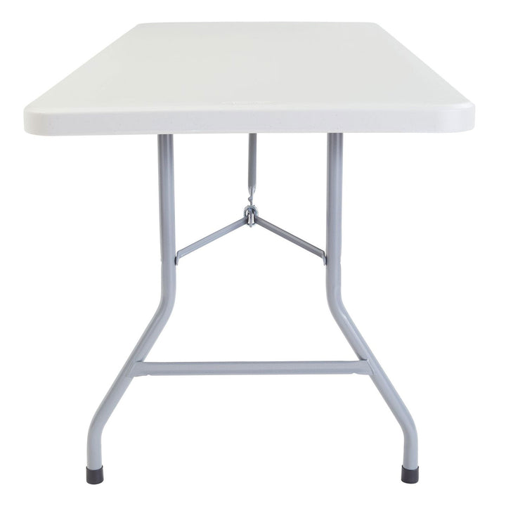 National Public Seating 30x60 Inch Plastic Folding Table, Speckled Grey (Used)