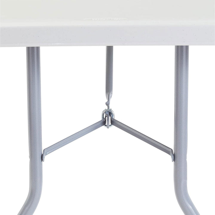 National Public Seating 30x60 Inch Plastic Folding Table, Speckled Grey (Used)