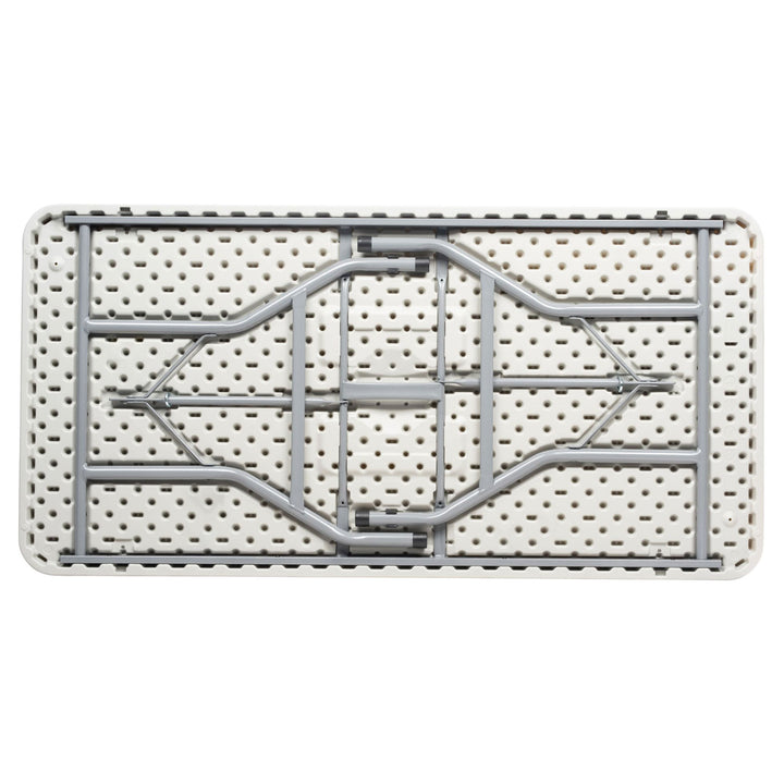 National Public Seating 30x60 Inch Plastic Folding Table, Speckled Grey (Used) - VMInnovations