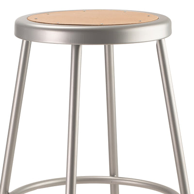 National Public Seating 6200 Series Height Adjustable Steel Frame Stool, Gray