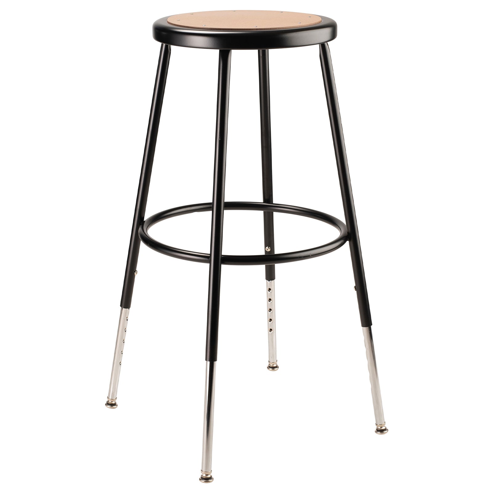 National Public Seating 6200 Series Heavy Duty 32.5" Adjustable Stool, Black - VMInnovations