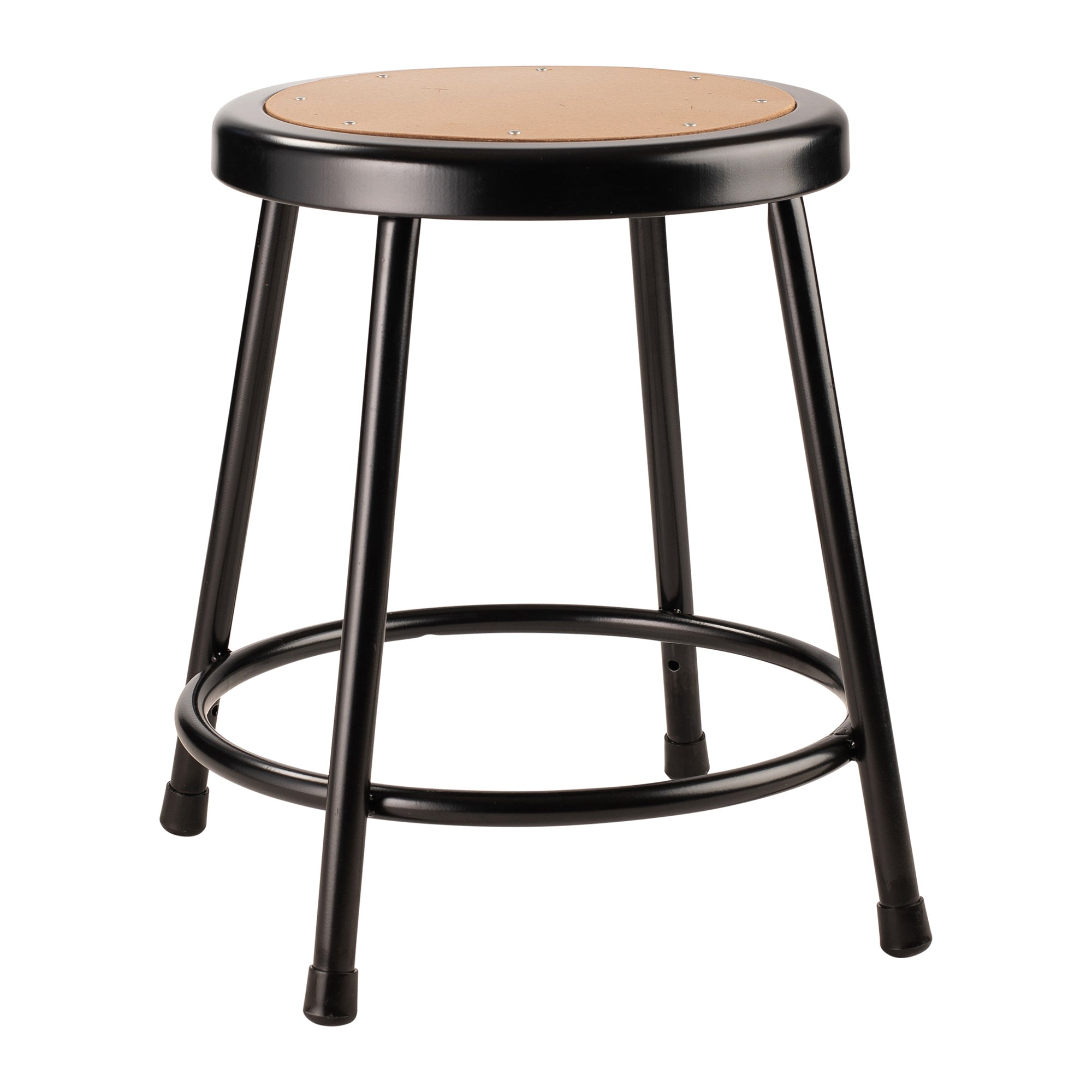 National Public Seating 6200 Series 18" Steel Stool, Black (Open Box) - VMInnovations