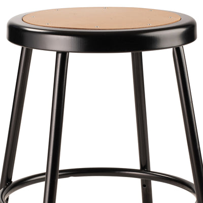 National Public Seating 6200 Series 18" Steel Stool Supports 500Lbs,Black (Used)