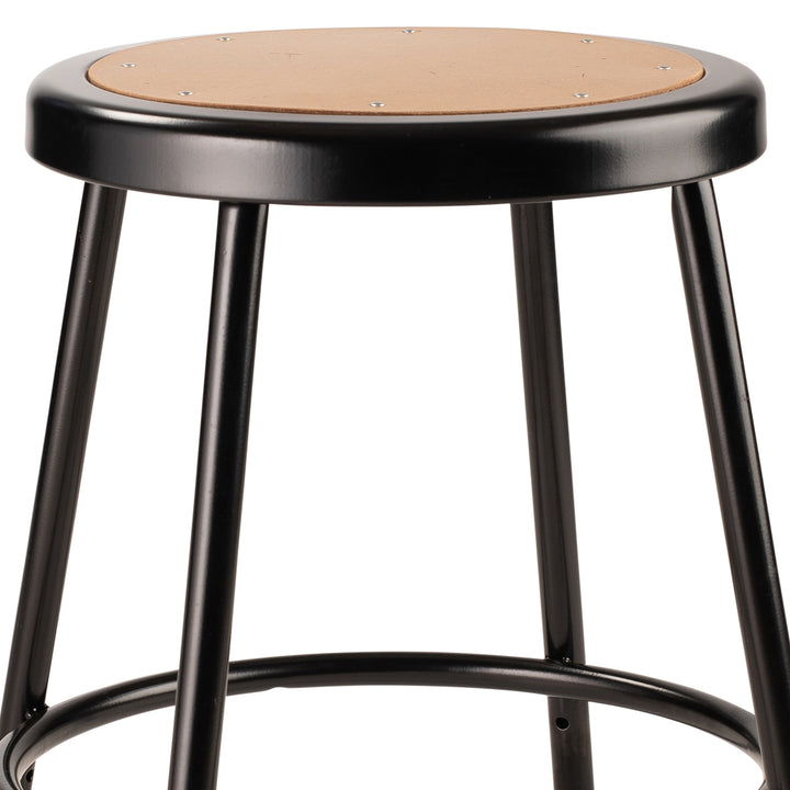 National Public Seating 6200 Series 18" Steel Stool Supports 500Lbs,Black (Used) - VMInnovations
