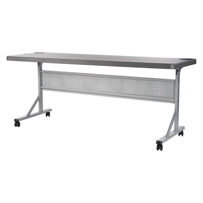 National Public Seating 24'x72' Flip N Store Training Table,Charcoal Slate(Used)