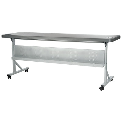 National Public Seating 24'x72' Flip N Store Training Table,Charcoal Slate(Used)