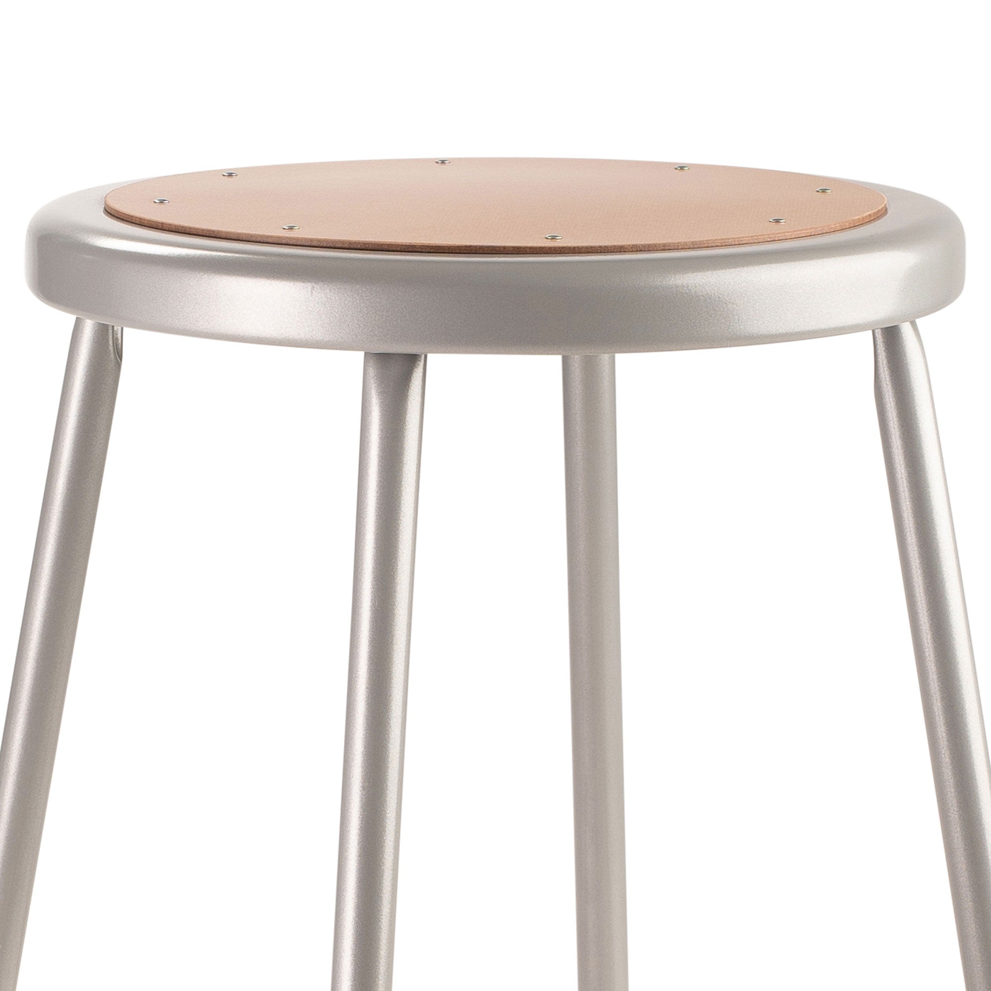 National Public Seating 6200 Series 24" Steel Stool Supports 500 Lbs, Gray - VMInnovations