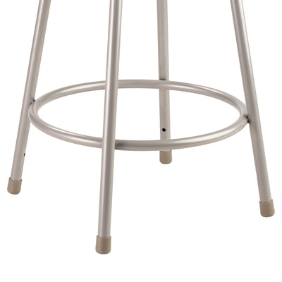 National Public Seating 6200 Series 24" Steel Stool Supports 500 Lbs, Gray - VMInnovations