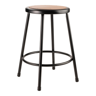 National Public Seating 24.5" Steel Stool Supports 500 Pounds, Black (Used)