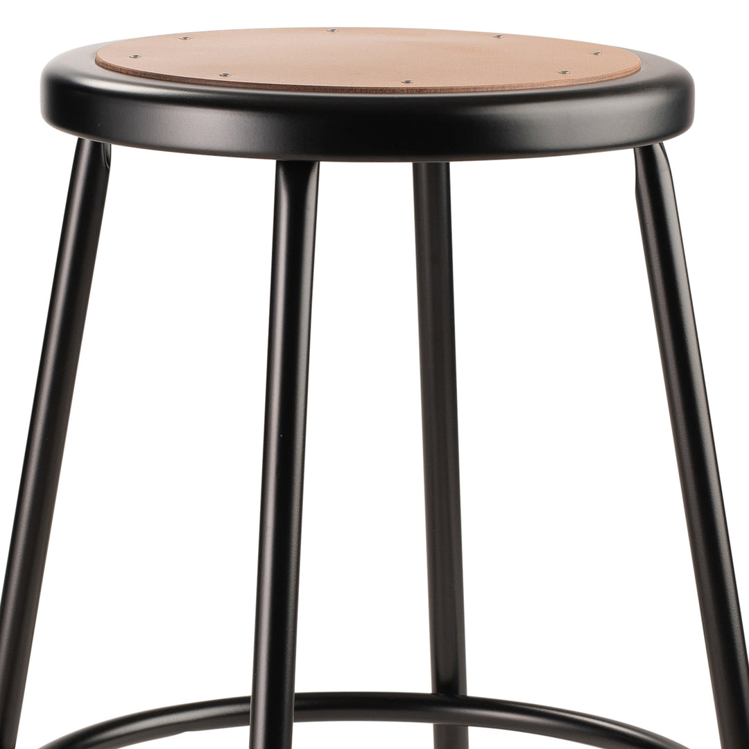 National Public Seating 24.5" Steel Stool Supports 500 Pounds, Black (Used) - VMInnovations