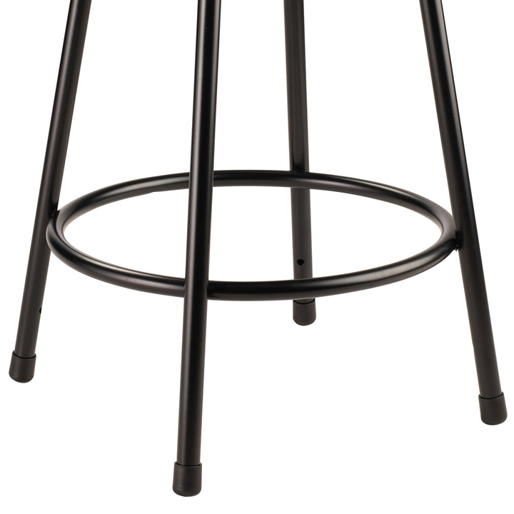 National Public Seating 24.5" Steel Stool Supports 500 Pounds, Black (Used) - VMInnovations