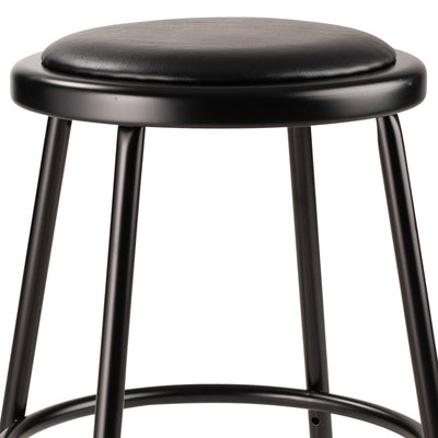 National Public Seating 6400 Series 18" Steel Stool Supports 300lb, Black (Used) - VMInnovations