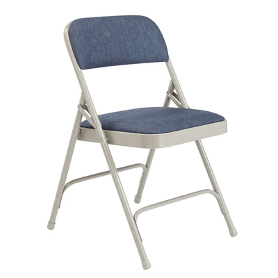 NPS 2200 Series 2" Cushion Fabric Folding Chair, Blue/Grey, 4Pk(Open Box) - VMInnovations