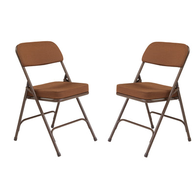 NPS 3200 Series 2" Vinyl Upholstered Office Folding Chair, Brown, 2pk(Open Box) - VMInnovations