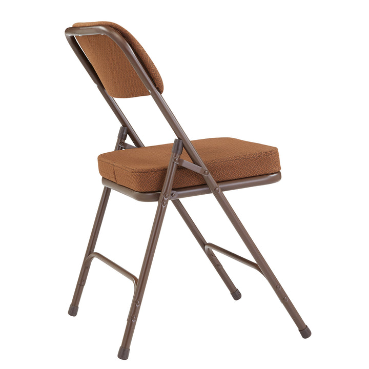 NPS 3200 Series 2" Vinyl Upholstered Office Folding Chair, Brown, 2pk(Open Box)