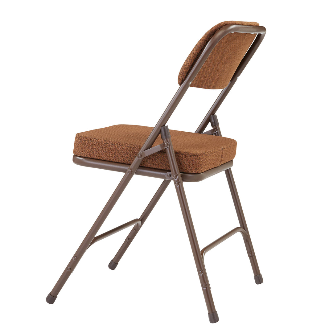 NPS 3200 Series 2" Vinyl Upholstered Office Folding Chair, Brown, 2pk(Open Box)