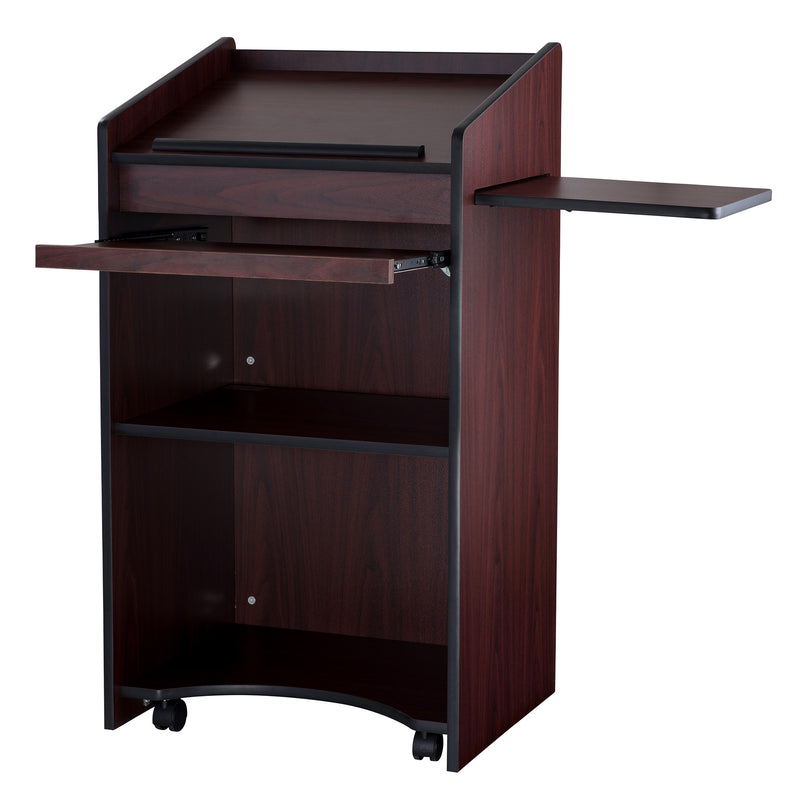 Oklahoma Sound Aristocrat Non Sound Lectern Podium w/ 2 Shelves, Mahogany (Used)