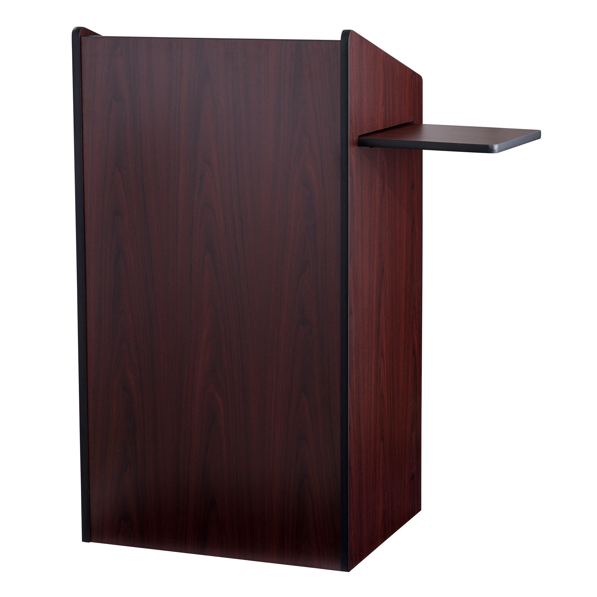 Oklahoma Sound Aristocrat Non Sound Lectern Podium w/ 2 Shelves, Mahogany (Used) - VMInnovations