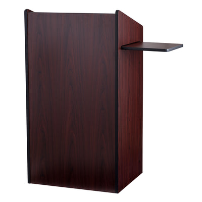 Oklahoma Sound Aristocrat Non Sound Lectern Podium w/ 2 Shelves, Mahogany (Used) - VMInnovations