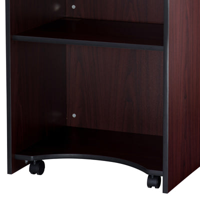 Oklahoma Sound Aristocrat Non Sound Lectern Podium w/ 2 Shelves, Mahogany (Used) - VMInnovations