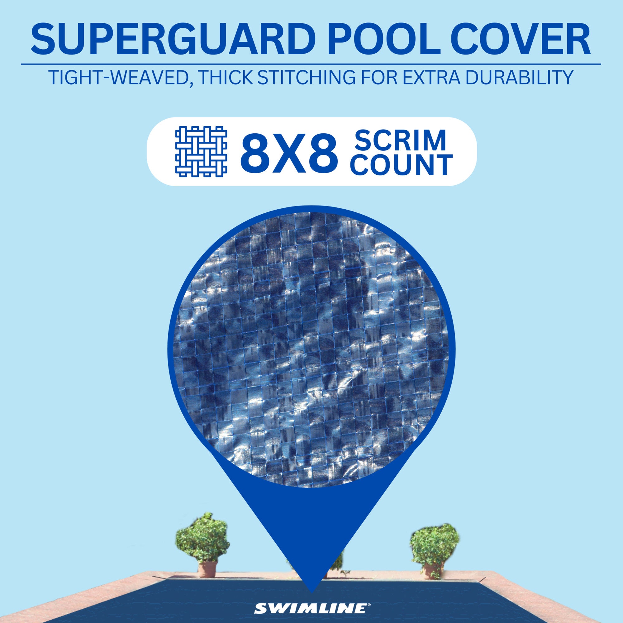 Swimline 20 x 40 Ft Winter Rectangular InGround Swimming Pool Cover (Cover Only) - VMInnovations