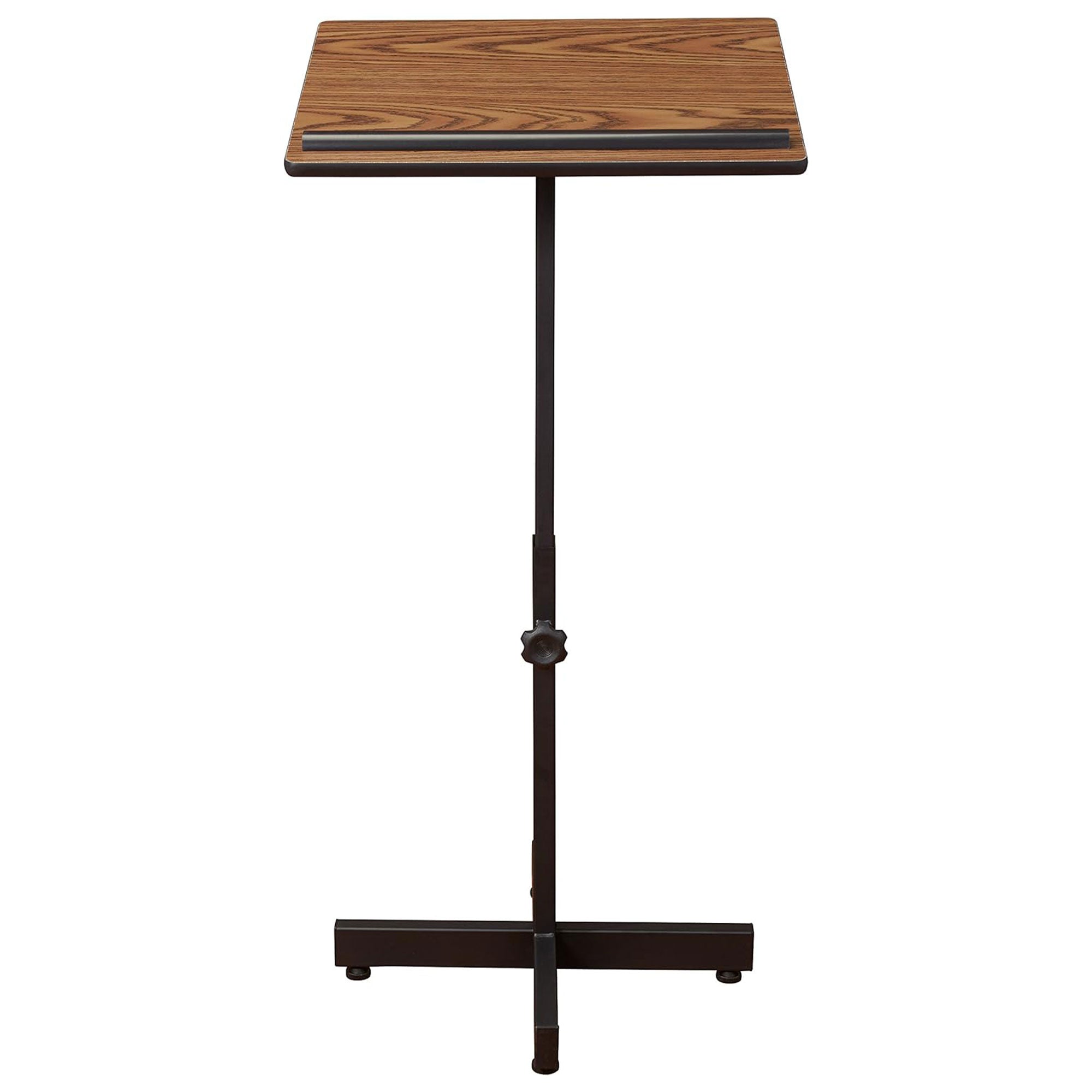 Oklahoma Sound Presentation Series Adjustable Lectern Stand, Medium Oak (Used) - VMInnovations