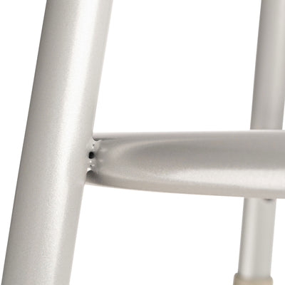 National Public Seating 18" Adjustable Height Steel Stool, Grey (Open Box) - VMInnovations