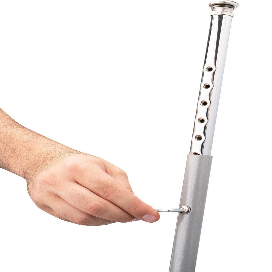 National Public Seating 6200 Series 18" Adjustable Stool w/Backrest, Grey (Used) - VMInnovations