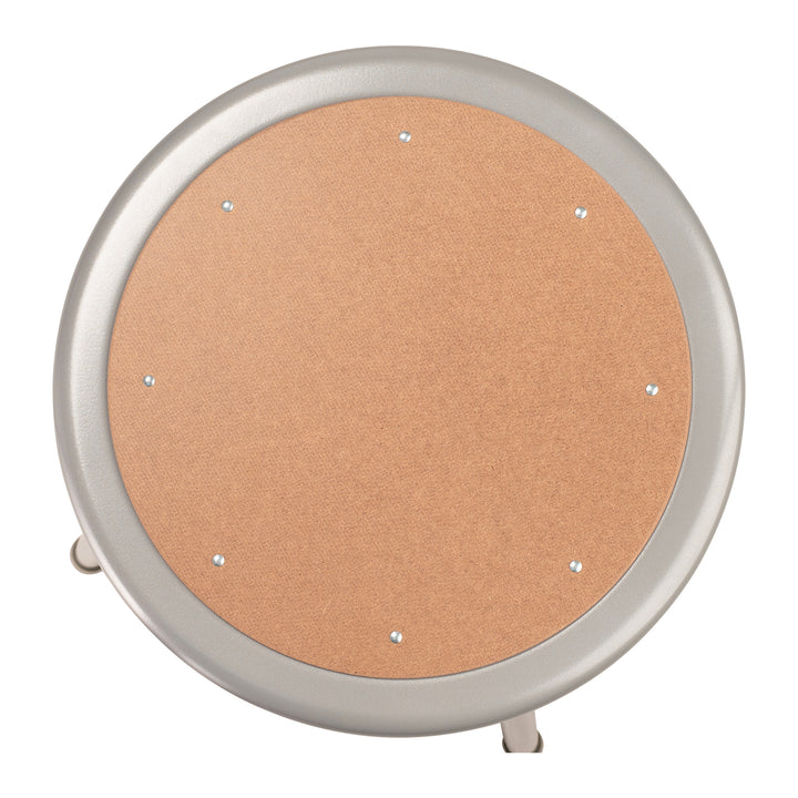 National Public Seating 6200 Series 18" Adjustable Stool w/Backrest, Grey (Used) - VMInnovations