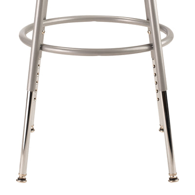 National Public Seating 18 Inch Adjustable Stool with Backrest, Grey (Used) - VMInnovations