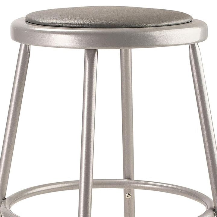 National Public Seating 6400 Series 18' Adjustable Height Steel Stool,Grey(Used) - VMInnovations