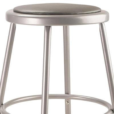 National Public Seating 6400 Series 18' Adjustable Height Steel Stool,Grey(Used)