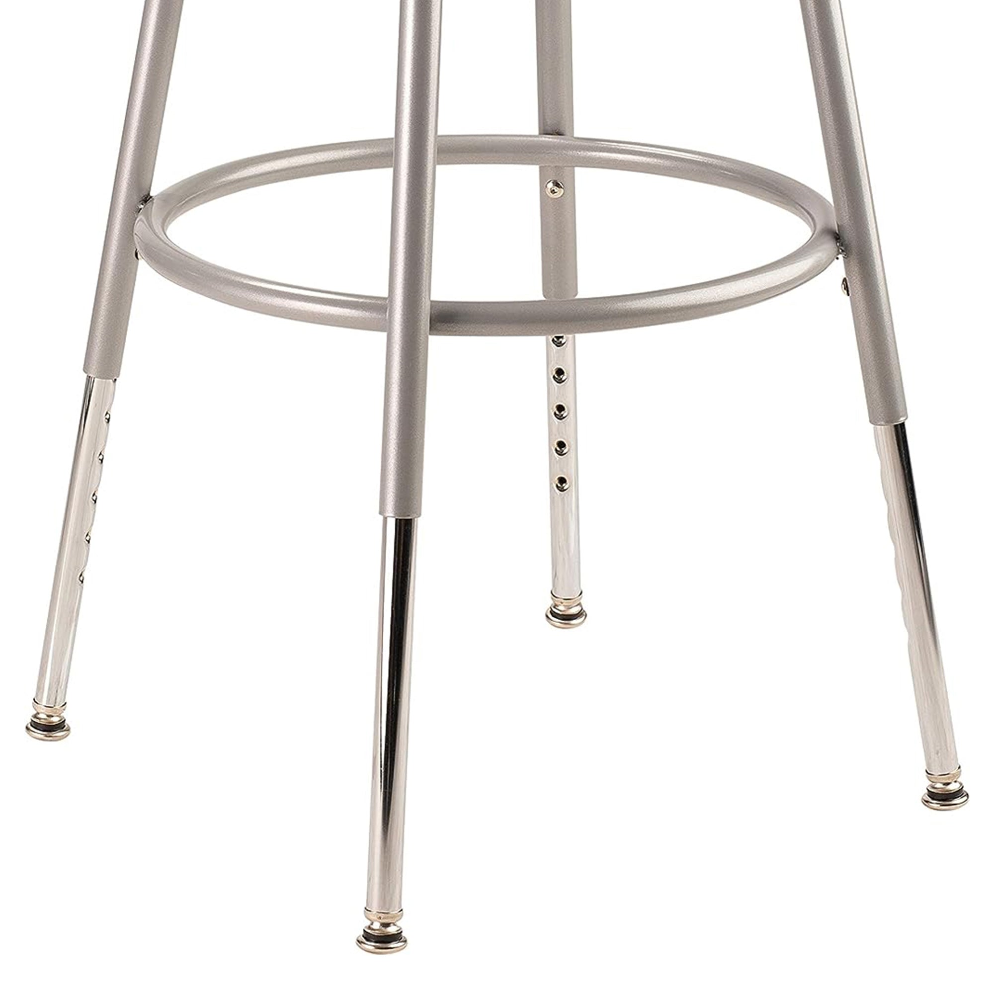 National Public Seating 6400 Series 18' Adjustable Height Steel Stool,Grey(Used) - VMInnovations