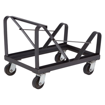 NPS Powder Coated Steel Stackable Chair Dolly for 40 8500 Series Chairs, Black - VMInnovations