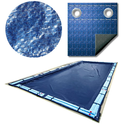 Swimline 25 x 45 Foot Dark Blue Winter Rectangular Swimming Pool Cover (Used)