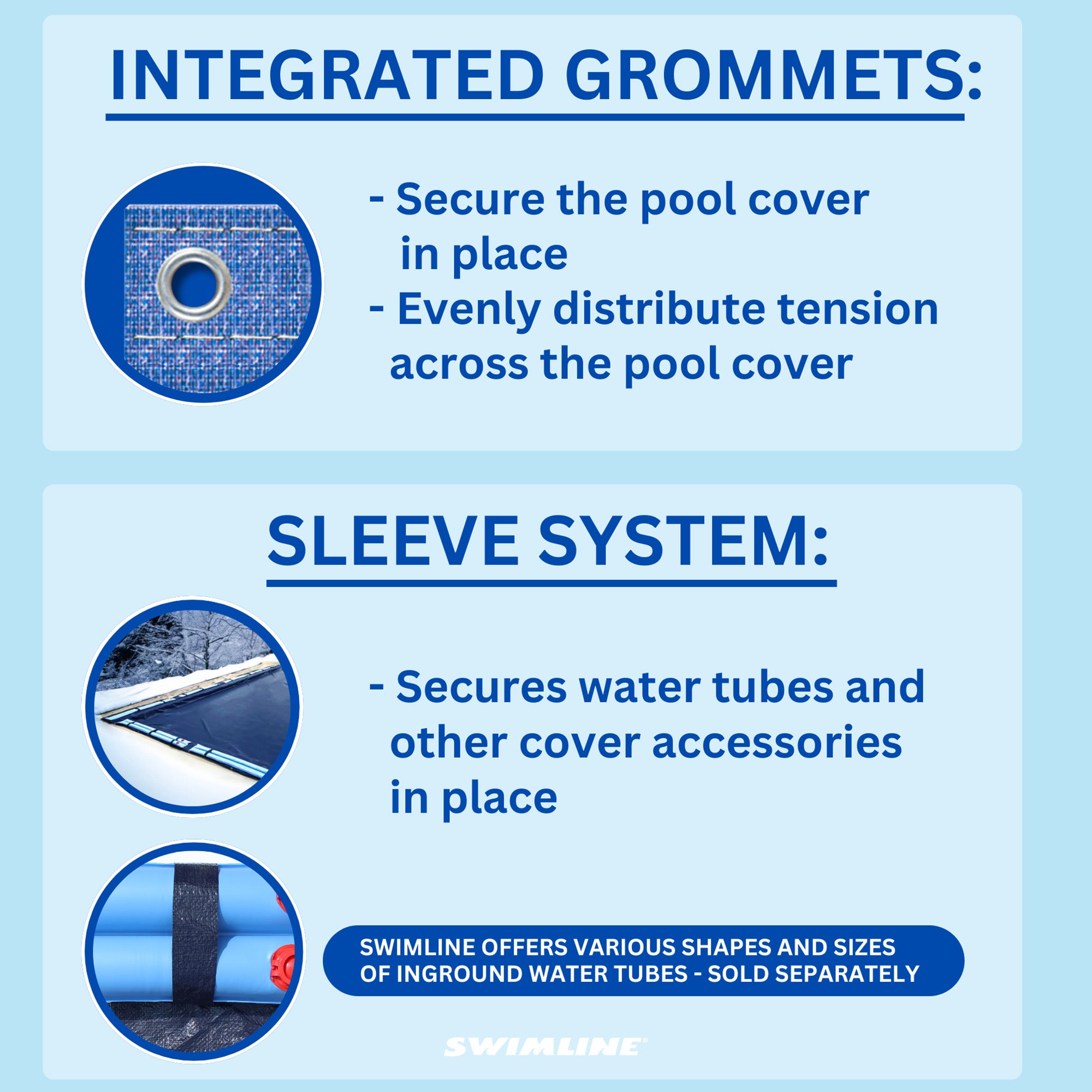 Swimline 25 x 45 Foot Dark Blue Winter Rectangular Swimming Pool Cover (Used)