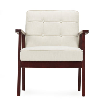 JOMEED Modern Accent Chair with Upholstered Wooden Frame and Fabric Cushion - VMInnovations