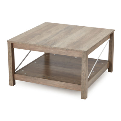 JOMEED 31.5" Square Coffee Table Modern Living Room Furniture, Beige (For Parts) - VMInnovations