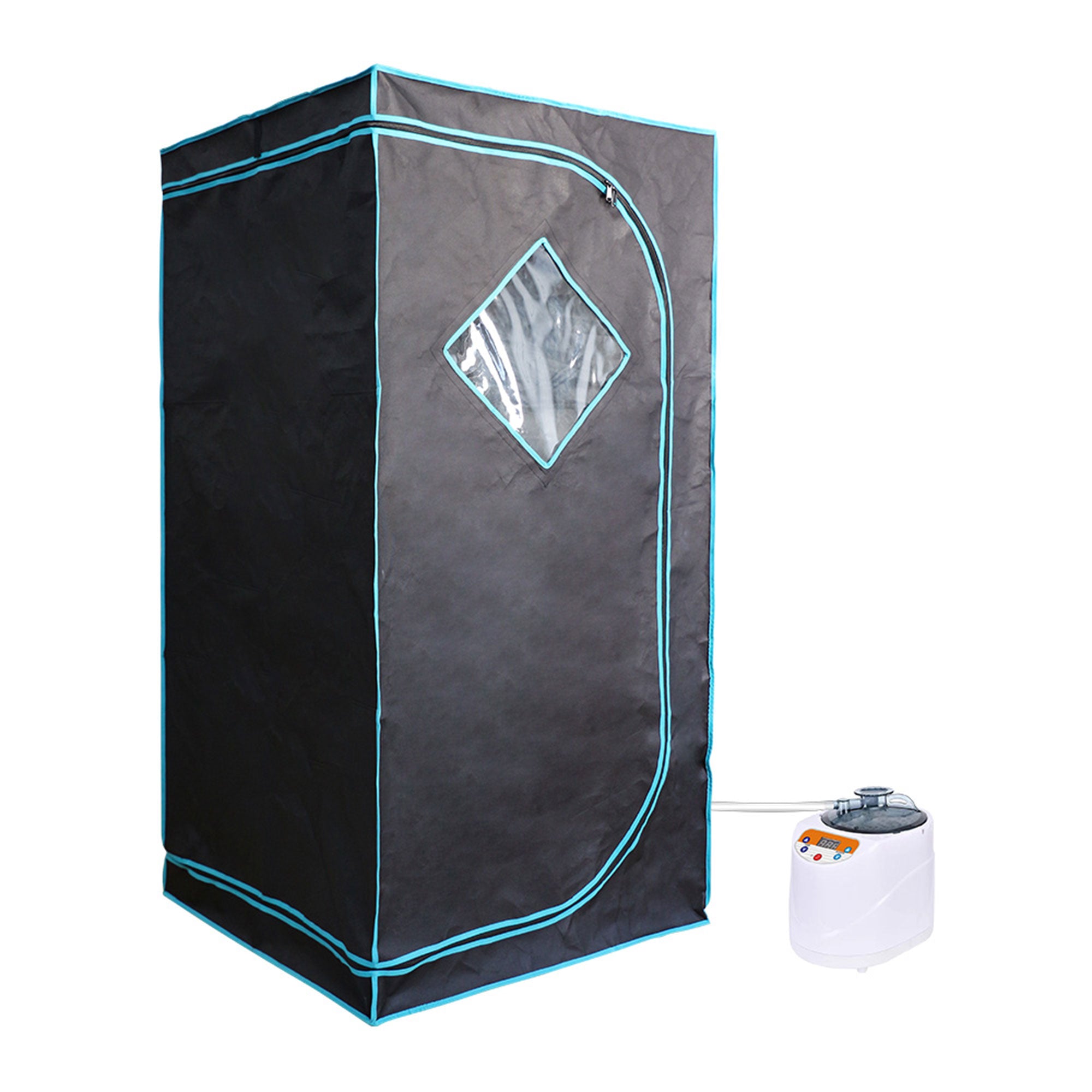 JOMEED 35 x 35 Inch Portable Zip Sauna w/Chair for Home Relaxation, Black (Used) - VMInnovations