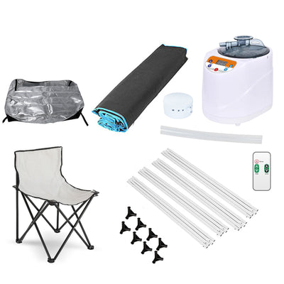 JOMEED 35 x 35 Inch Portable Zip Sauna w/Chair for Home Relaxation, Black (Used) - VMInnovations