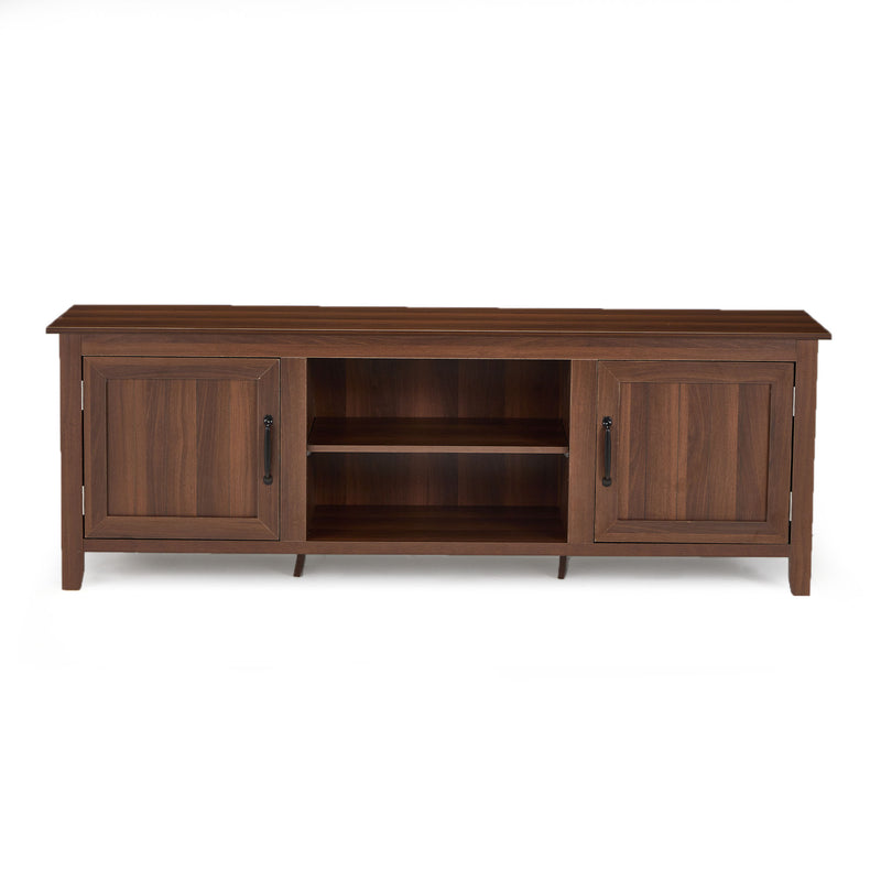 JOMEED TV Console Stand Table Storage Cabinet Media Entertainment Center, Brown