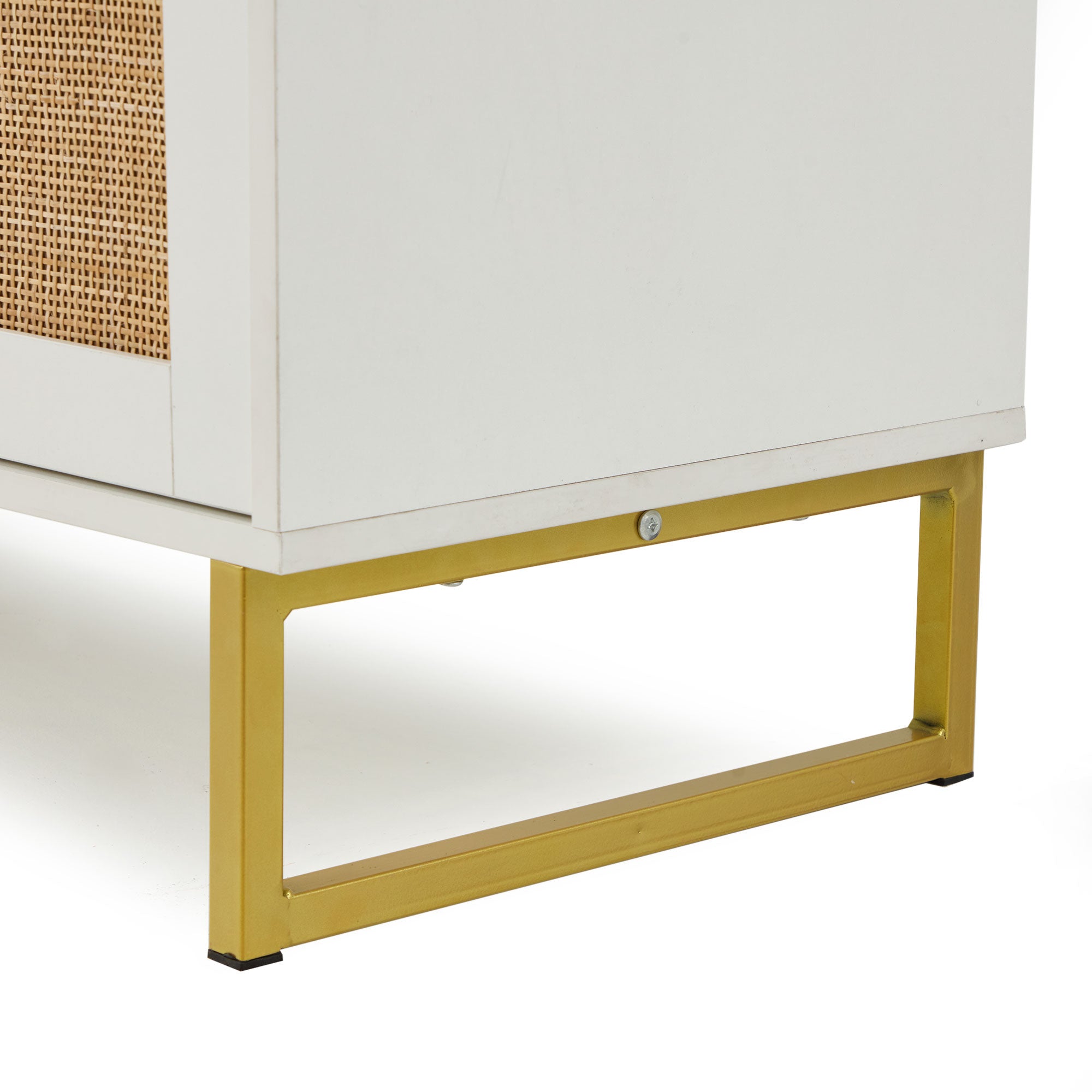JOMEED TV Console Stand Table Cabinet Entertainment Center, White (Open Box) - VMInnovations