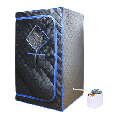 JOMEED 31x31 Inch Quilted Zip Sauna w/Chair for Home Relaxation, Black(Open Box) - VMInnovations
