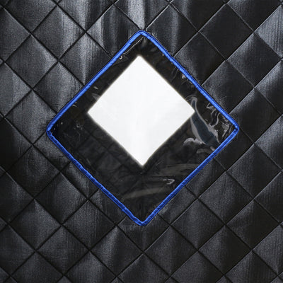 JOMEED 31x31 Inch Quilted Zip Sauna w/Chair for Home Relaxation, Black(Open Box) - VMInnovations