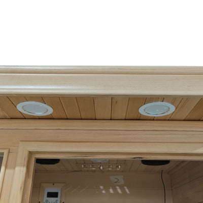 JOMEED's 6.2 Foot 2 Person Compact Home Wooden Sauna with Digital Control System